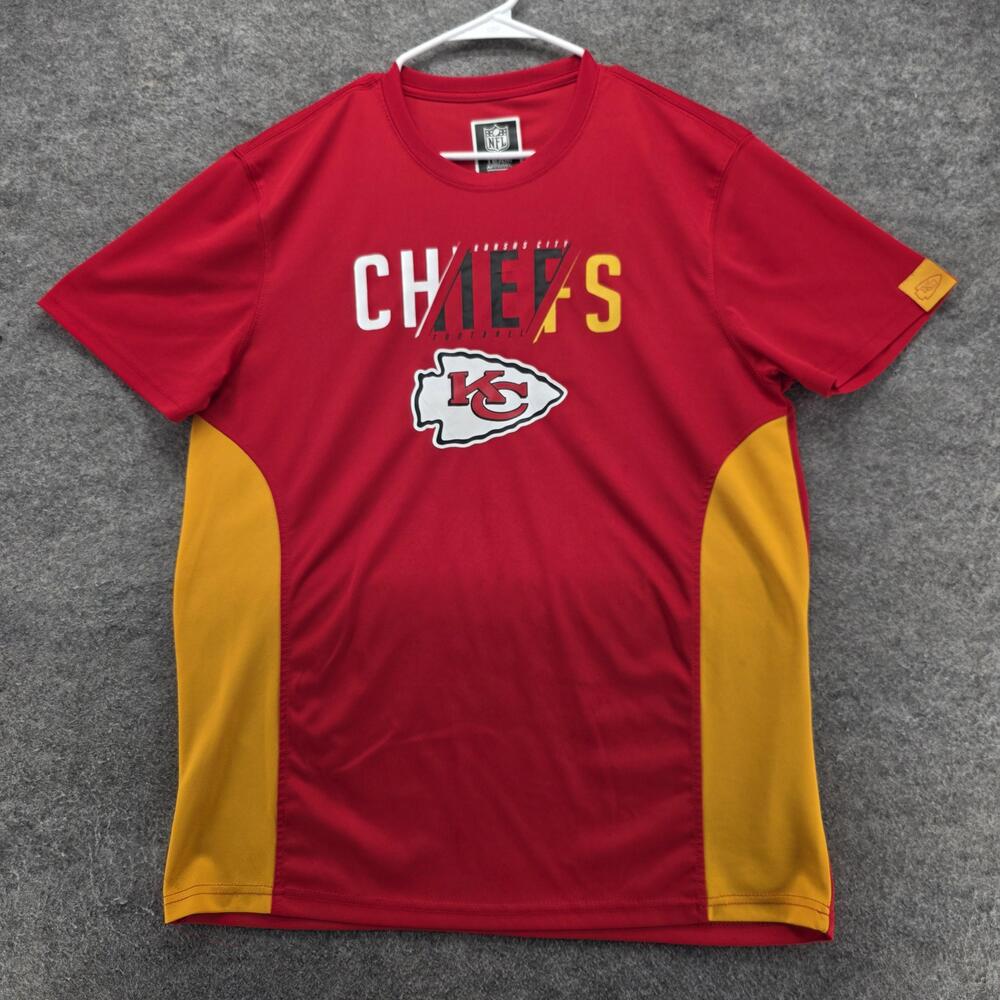 Kansas City Chiefs Shirt Mens L Red NFL Football Team Apparel Short Sleeve